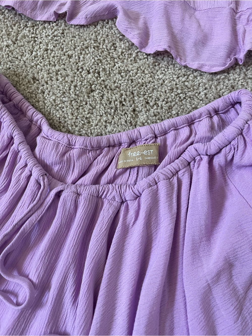 Free People free-est Delilah Skort Set - Lilac Bouqet | Large NWOT - Picture 4 of 6